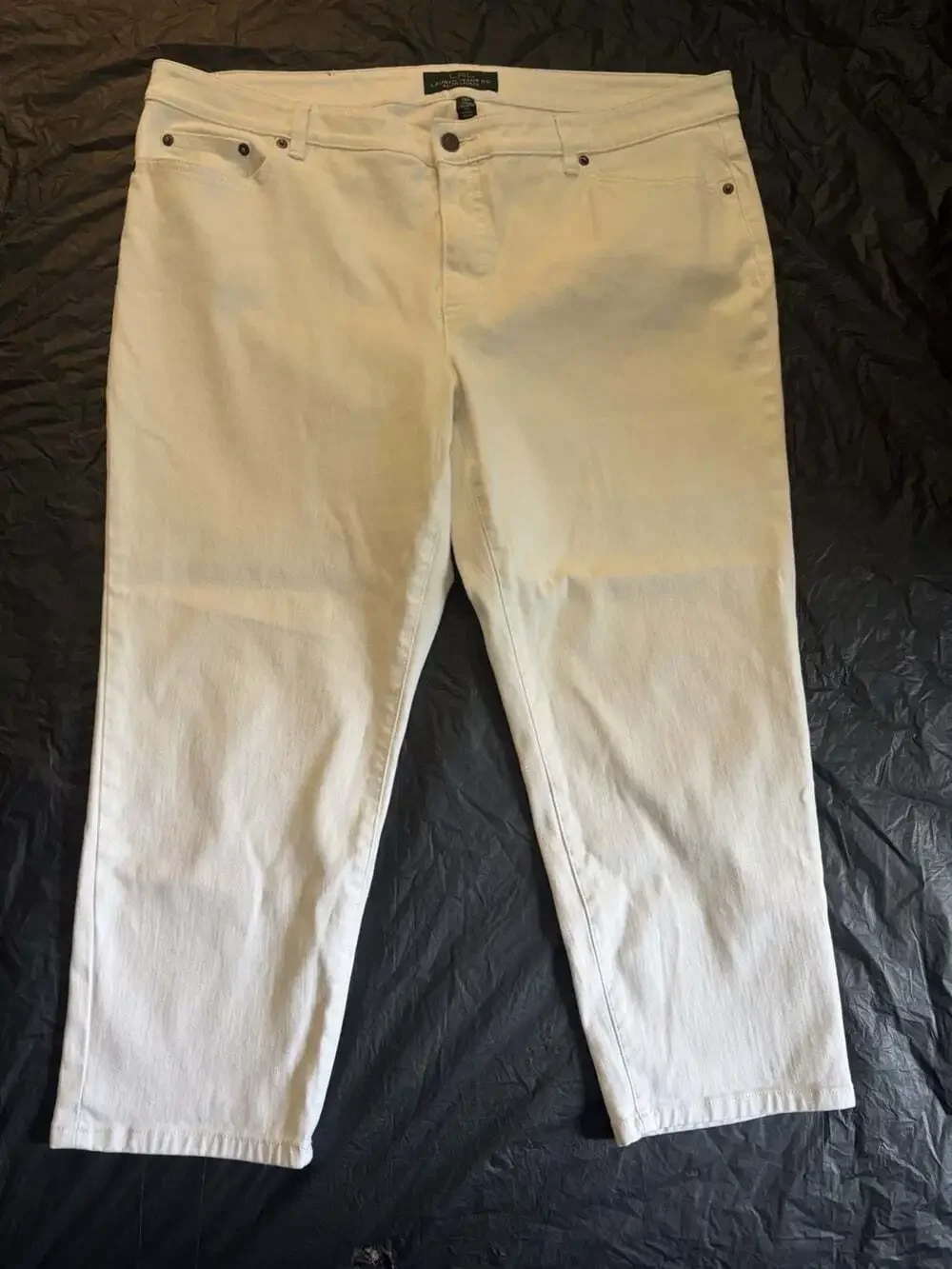 Lauren Ralph Lauren Jeans Co Jeans Women's 18W White Classic Straight Cropped
